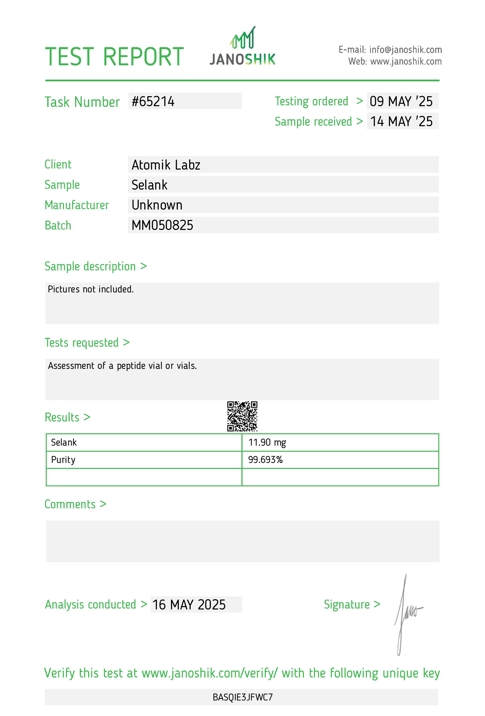 Selank 10mg (Current batch tested at 12mg) with Air Dispersal Kit Selank 10mg (Current batch tested at 12mg) with Air Dispersal Kit