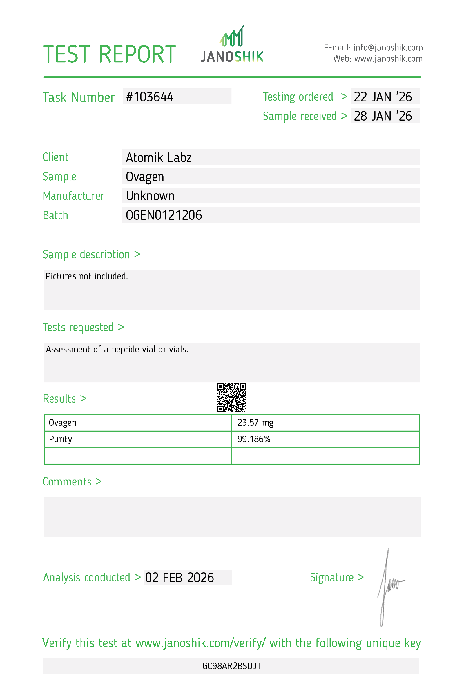 Ovagen – 20mg