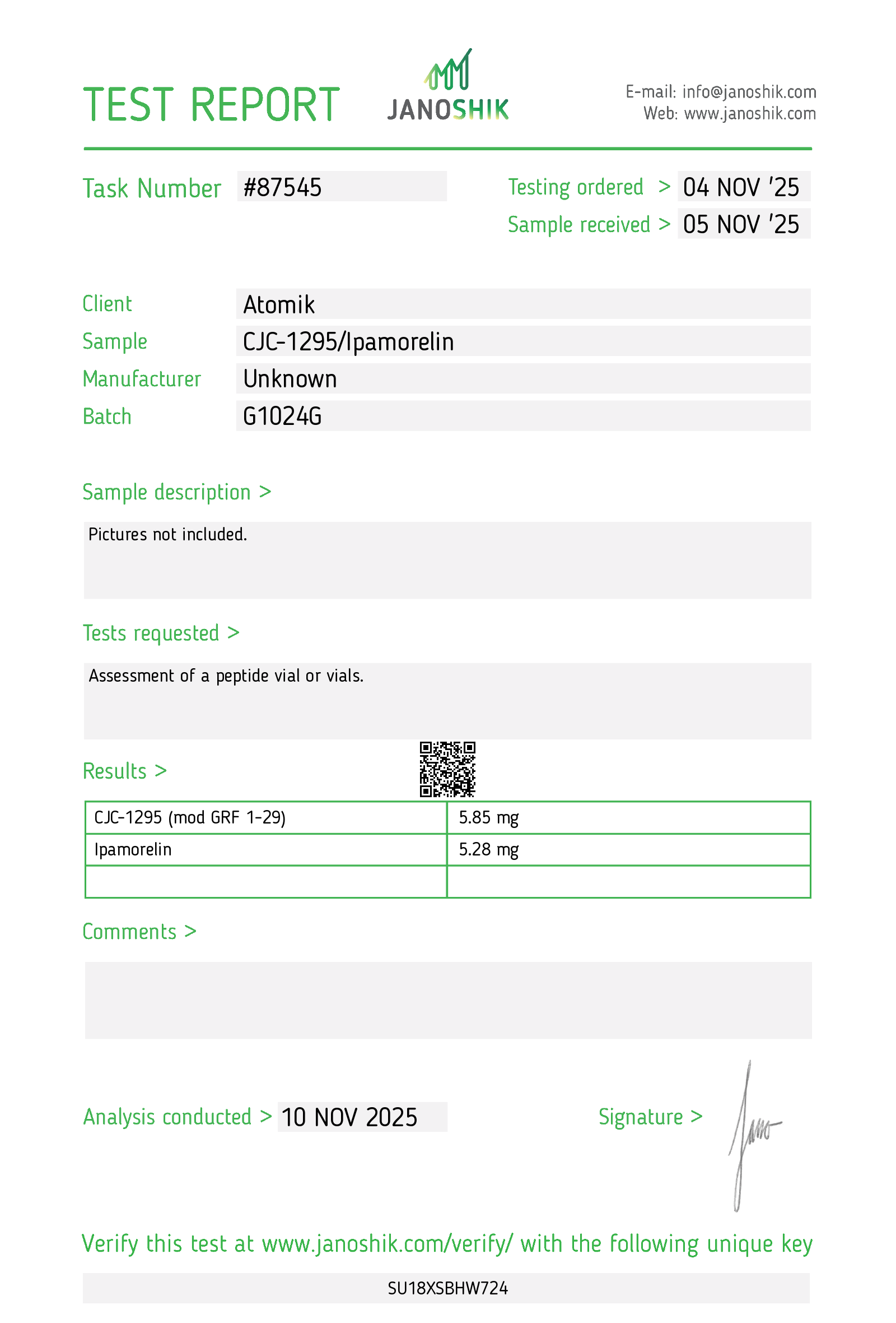 BULK PACK CJC-1295 W/O DAC/Ipamorelin Blend (5mg/5mg) (cjc NO DAC) (10 vials)