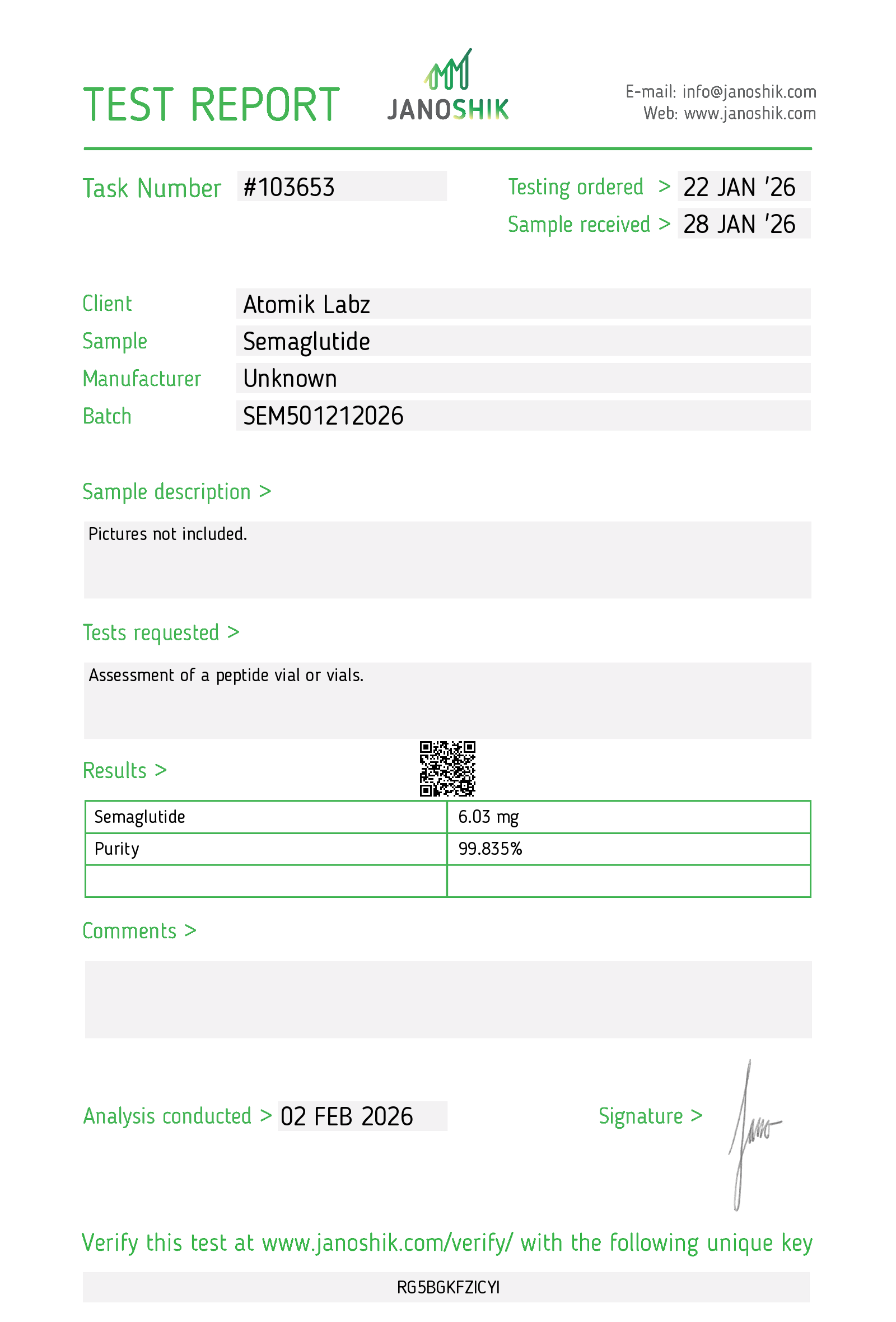 BULK PACK Peptide 1 (S) – 5mg (10 VIALS)
