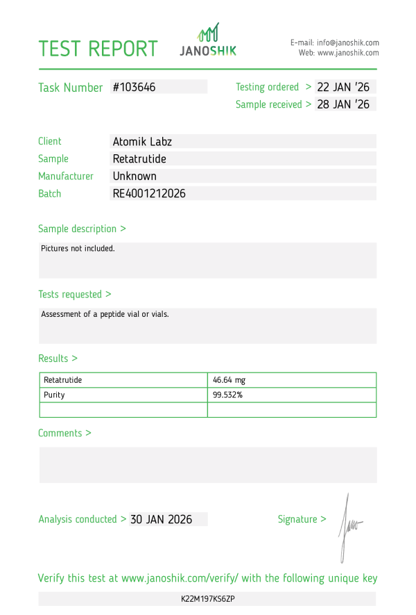 BULK PACK Peptide 3 (R) – 40mg (Current batch tested at 46mg) (10 VIALS)