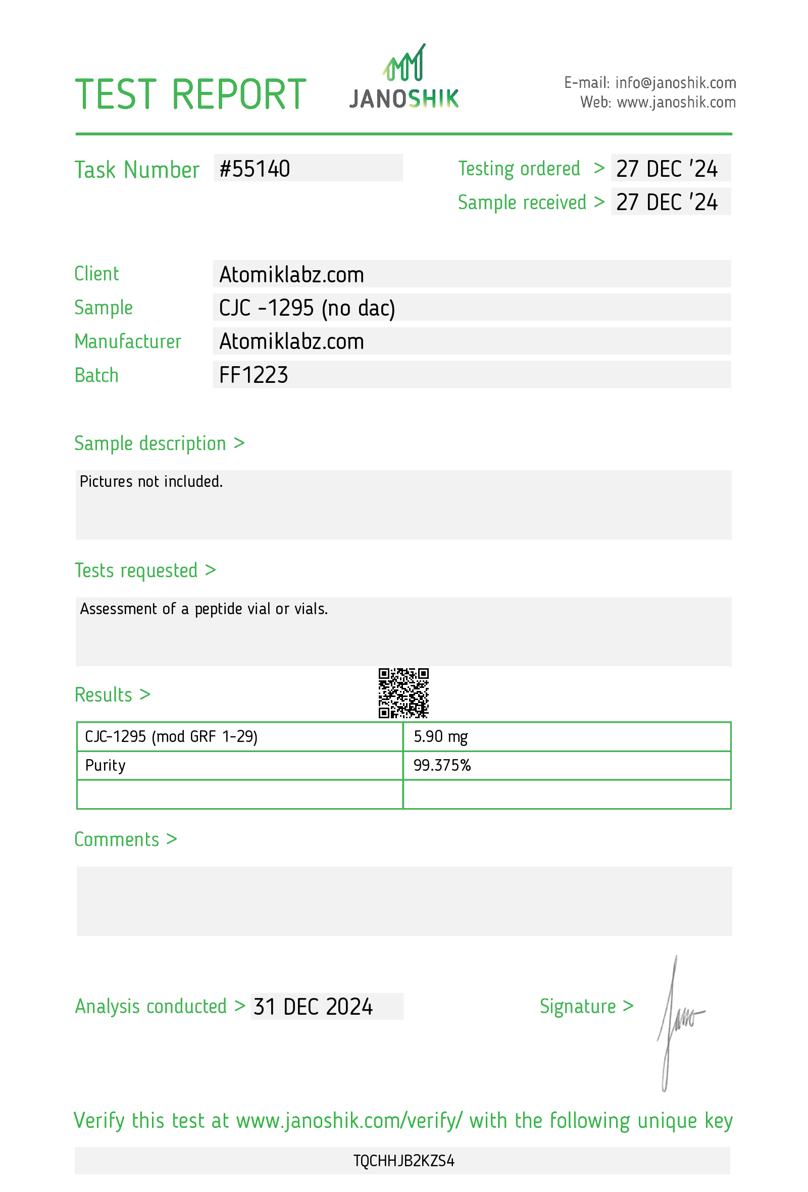 BULK PACK CJC-1295 W/O DAC 5mg (cjc NO DAC) (10 VIALS) BULK PACK CJC-1295 W/O DAC 5mg (cjc NO DAC) (10 VIALS)