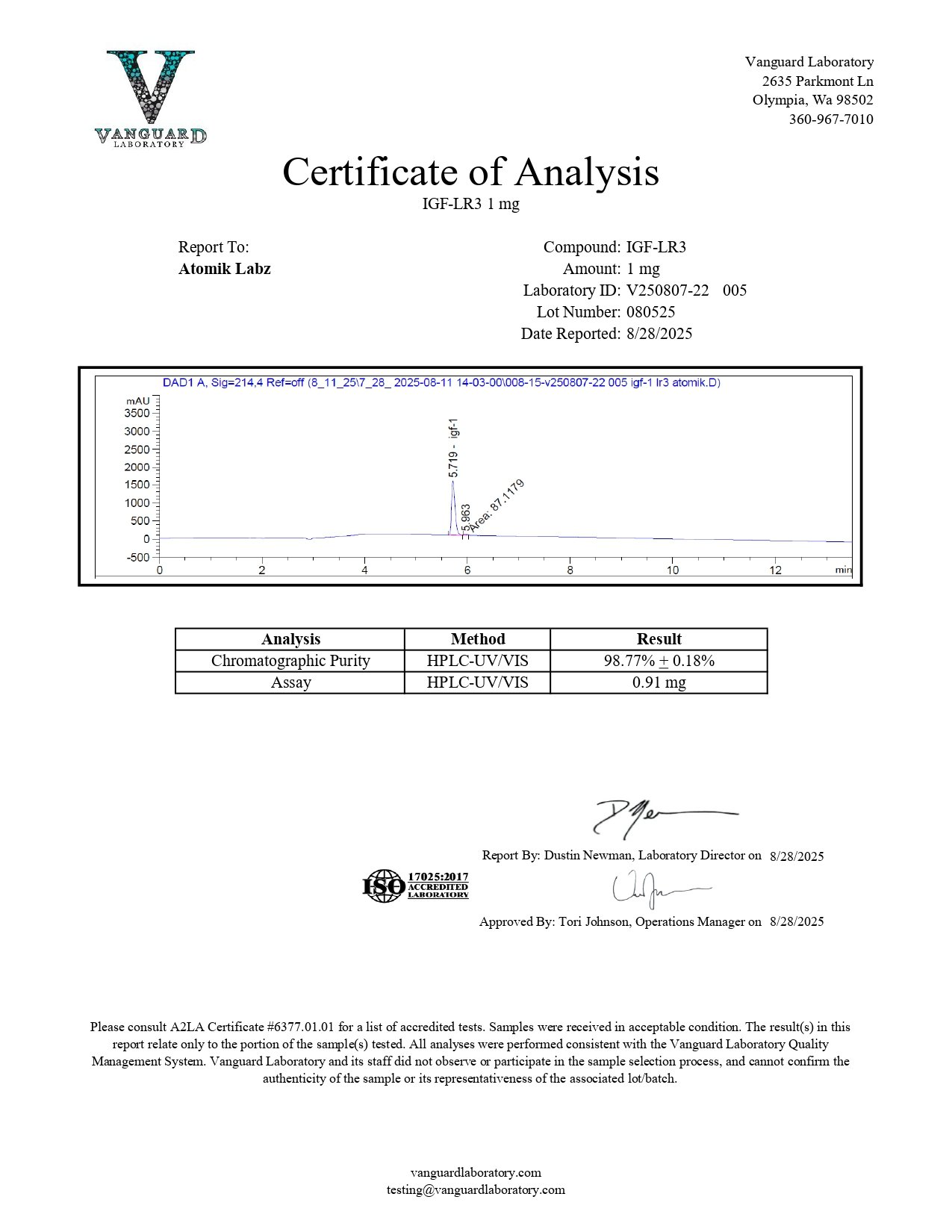 IGF-LR3 – 1mg IGF-LR3 – 1mg
